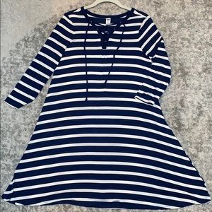 Old Navy Blue and White Stripes Dress
